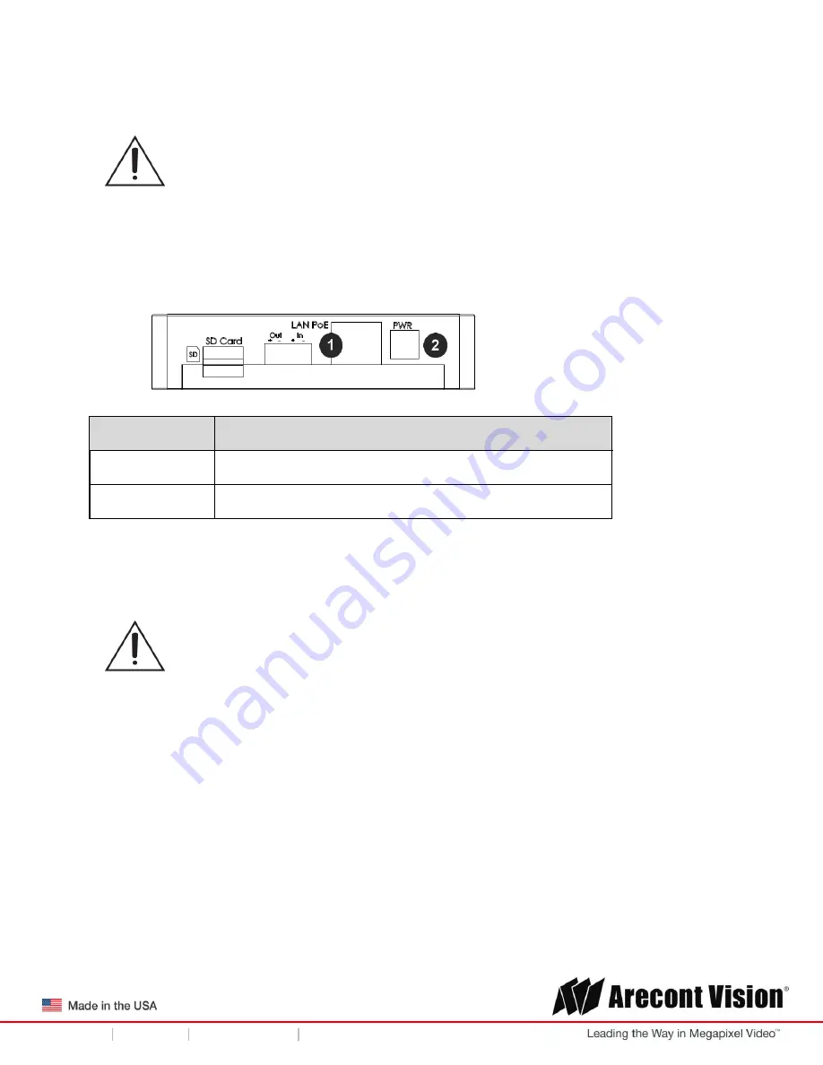 Arecont Vision AV1195DN Installation Manual Download Page 14