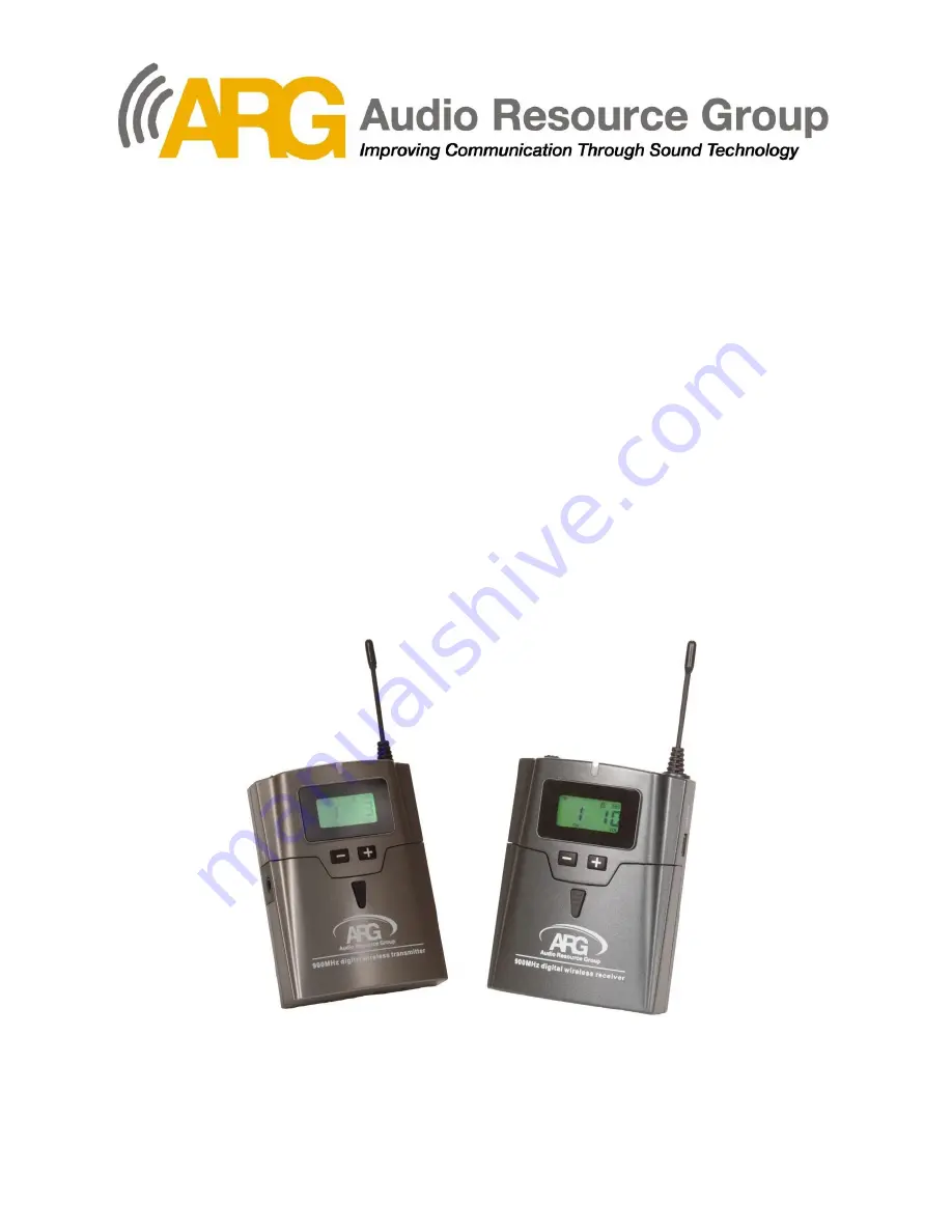 ARG ARG-TX-900V-BP Manual And User Manual Download Page 1