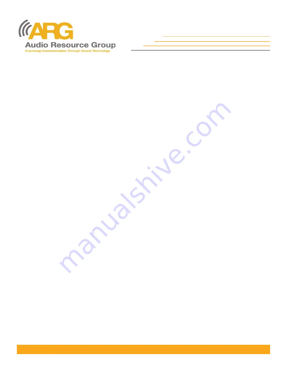 ARG VA20WB VoiceAMP REVEL Operation Manual Download Page 9