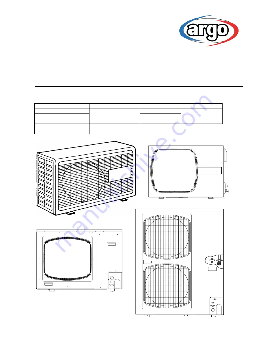 Argo AE100SCL3 Technical Data & Service Manual Download Page 1