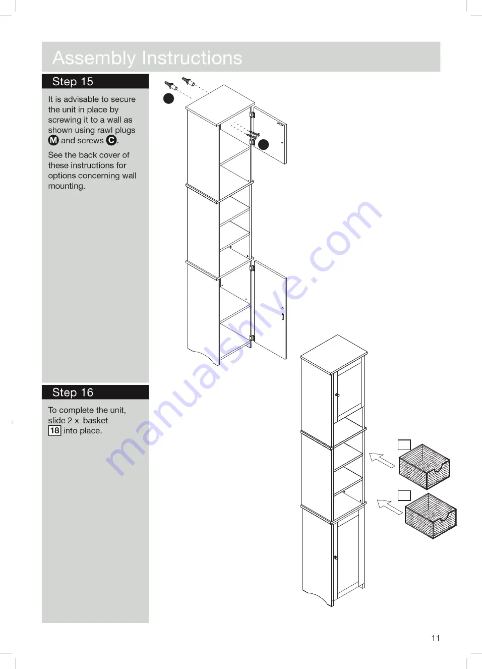 Argos 157/7295 Assembly Instructions Manual Download Page 11