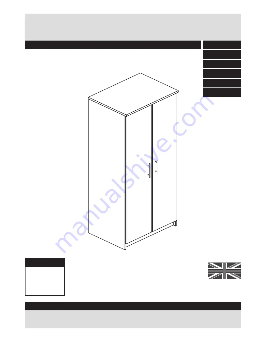 Argos 2 Door Robe Assembly Instructions Manual Download Page 1