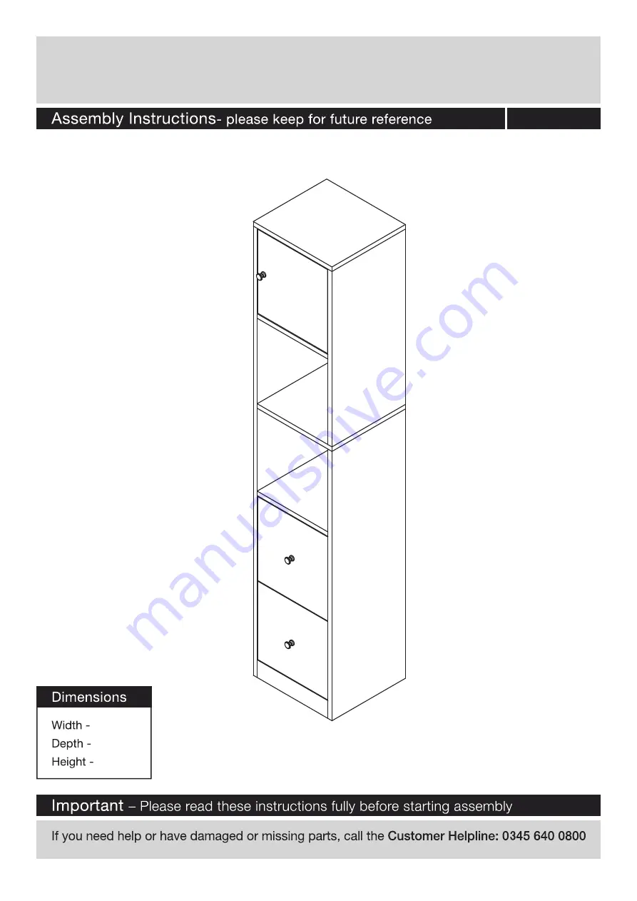 Argos 395/8953 Assembly Instructions Manual Download Page 1