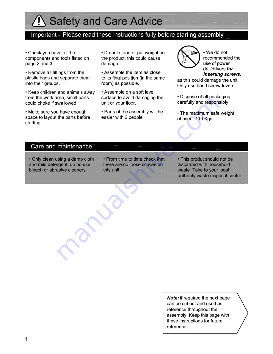 Argos 603/3600 Assembly Instructions Manual Download Page 7