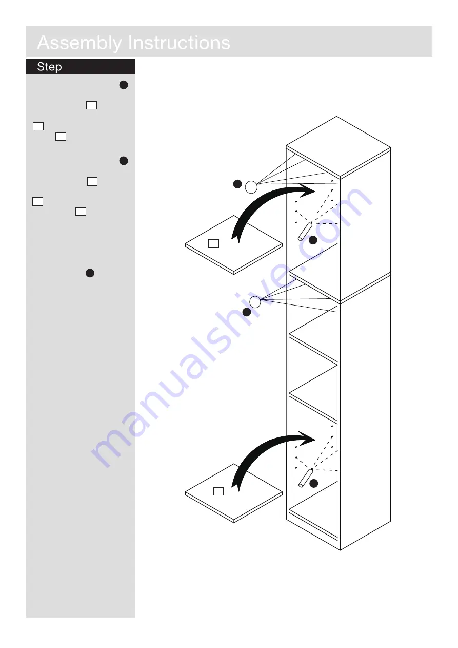 Argos BASIC TALLBOY MIRROR CABINET 402/9166 Assembly Instructions Manual Download Page 9