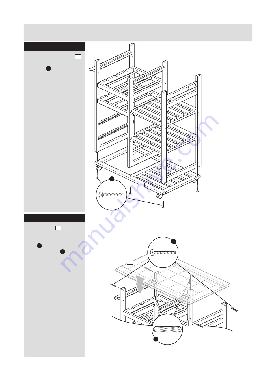 Argos Wow Pine Kitchen Trolley 424/6963 Assembly Instructions Manual Download Page 8