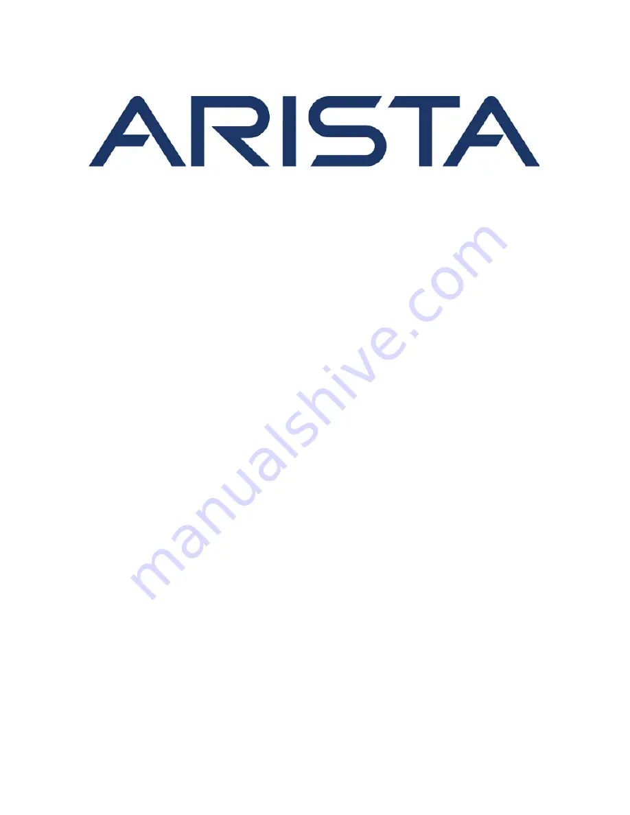 Arista 7000 Series Quick Start Manual Download Page 1