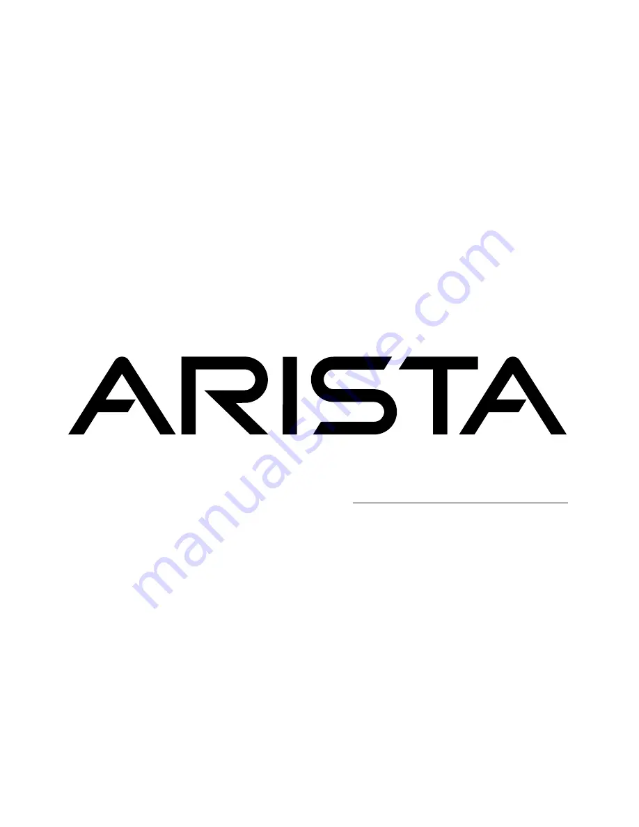 Arista 7000T series Quick Start Manual Download Page 1