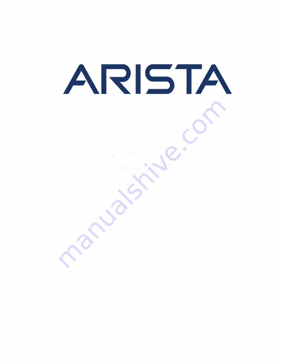 Arista C-120 Quick Start Manual Download Page 1