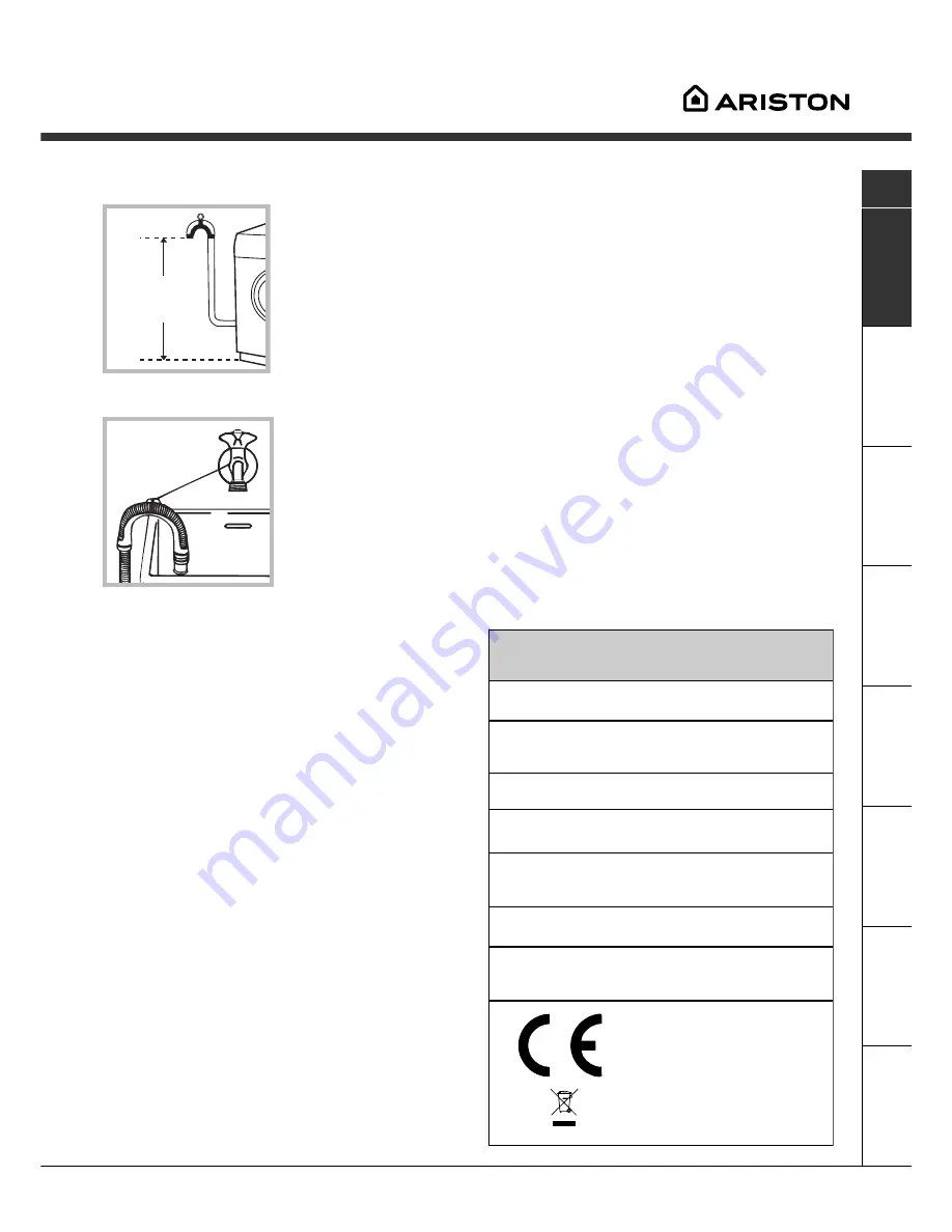 Ariston AVSL 105 Instructions For Use Manual Download Page 15