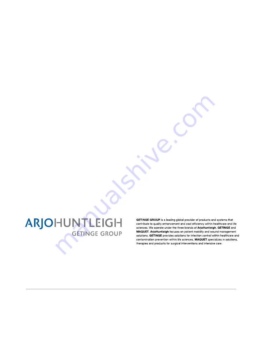 Arjohuntleigh First Step Select User Manual Download Page 36