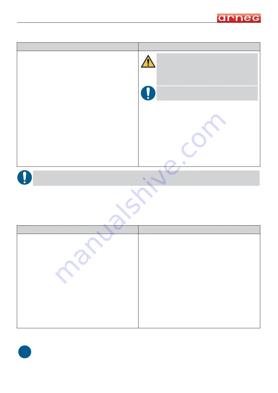 Arneg 1250 TCBM Direction For Installation And Use Download Page 72