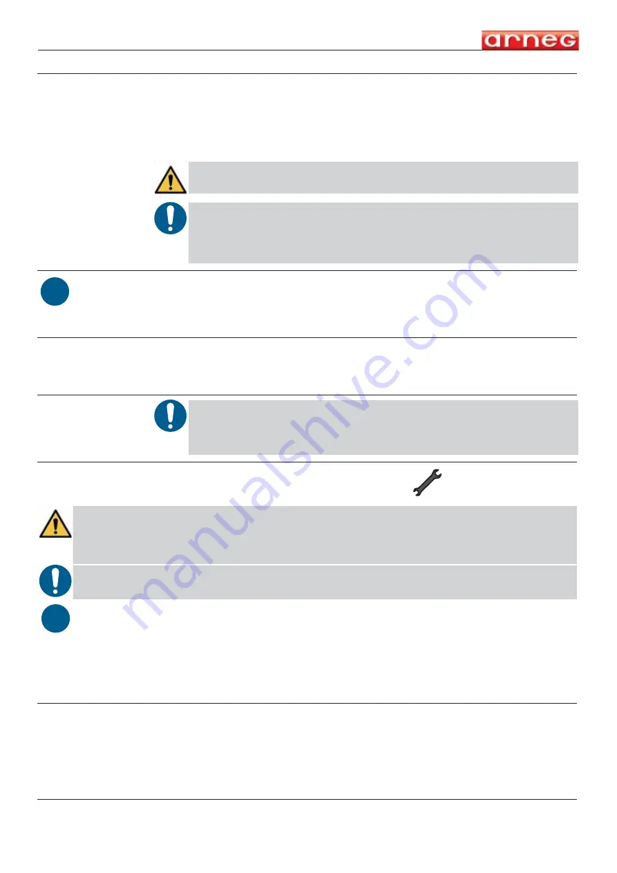 Arneg 1250 TCBM Direction For Installation And Use Download Page 76