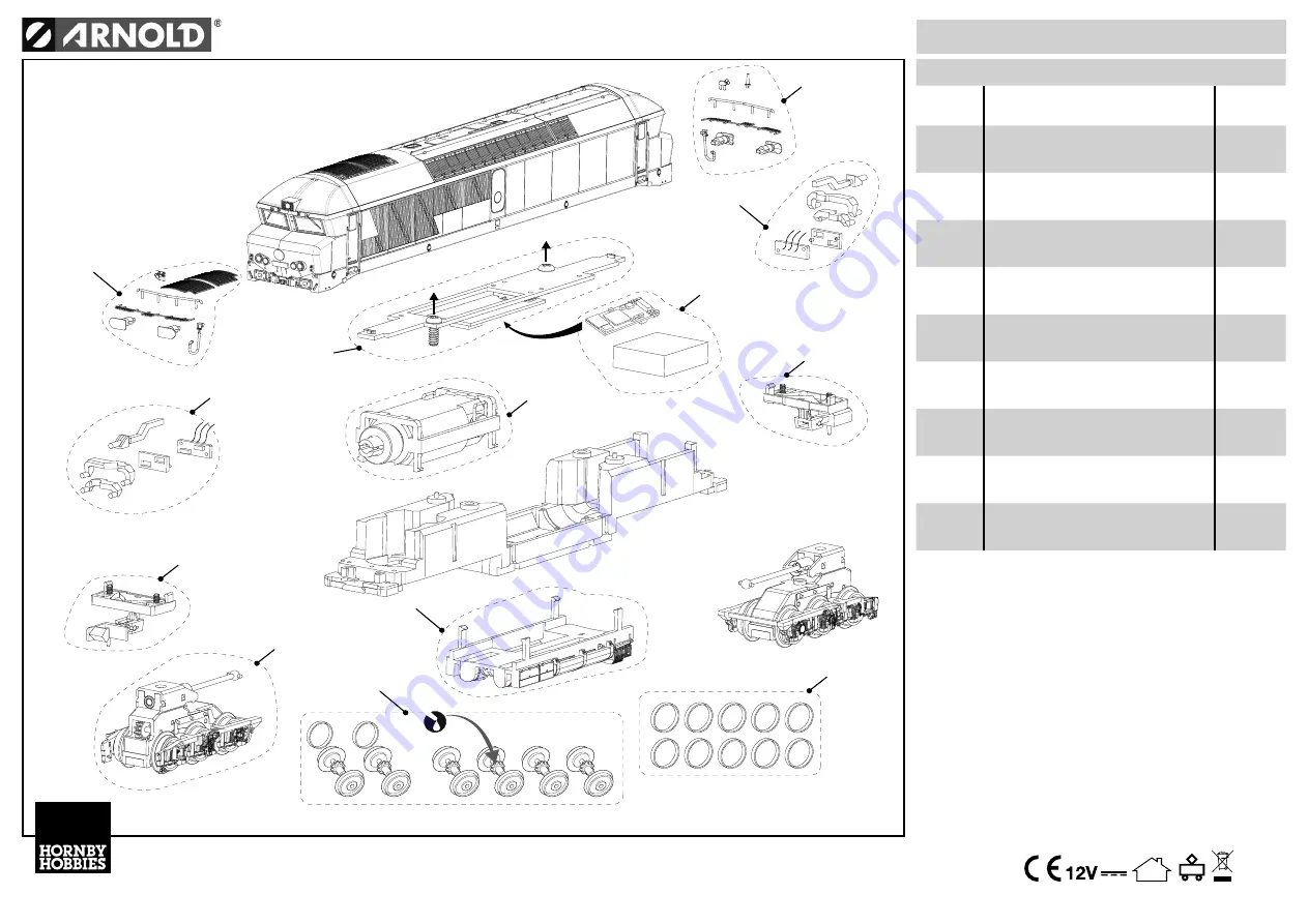 ARNOLD Locomotive CC 72023 Service Sheet Download Page 1