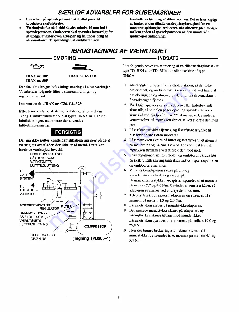 ARO GH07A Series Operator'S Manual Download Page 71