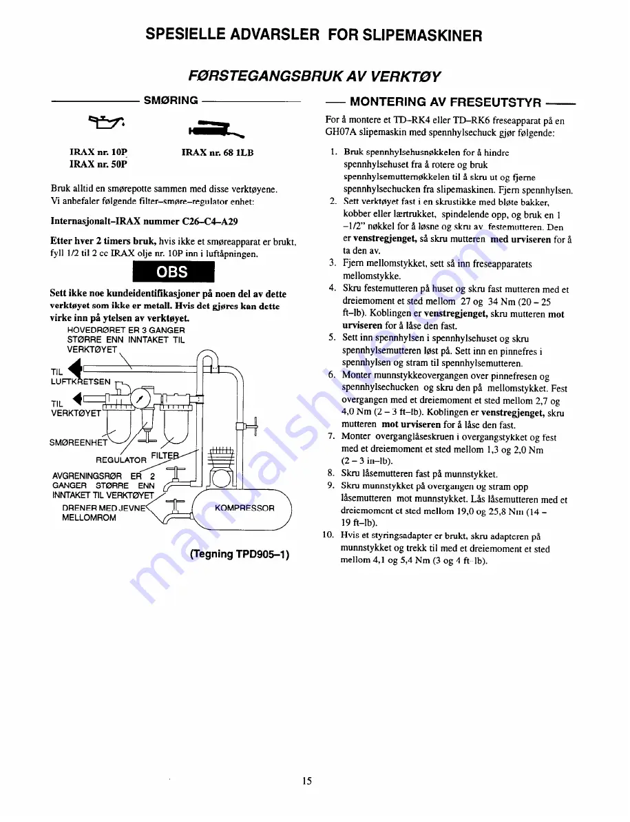 ARO GH07A Series Operator'S Manual Download Page 83