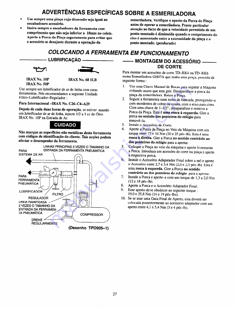 ARO GH07A Series Operator'S Manual Download Page 95