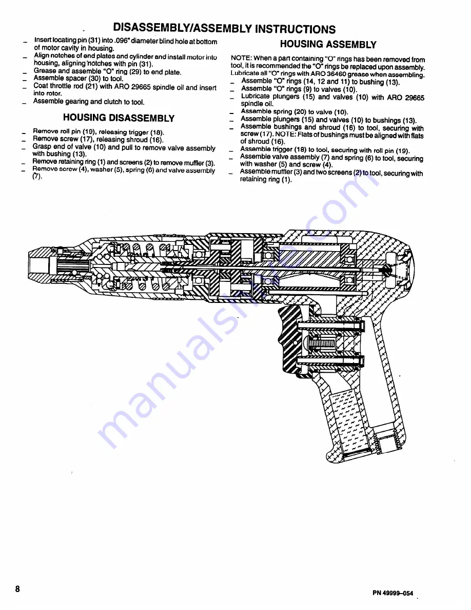 ARO SQ054C Operator'S Manual Download Page 8