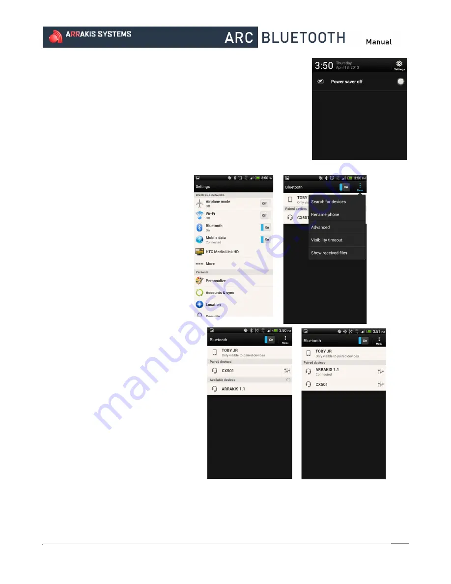 Arrakis Systems ARC BLUETOOTH Operational Instructions Download Page 2