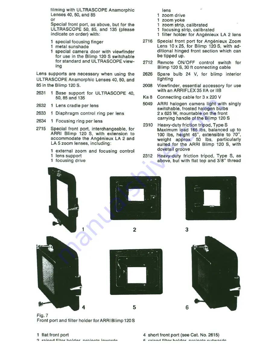 ARRI Arriflex Blimp 120 S Скачать руководство пользователя страница 7