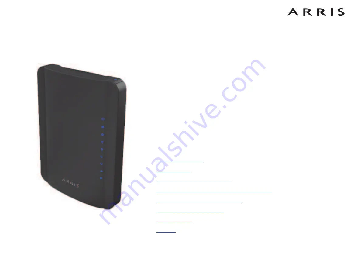 Arris Touchstone TG1662 User Manual Download Page 1