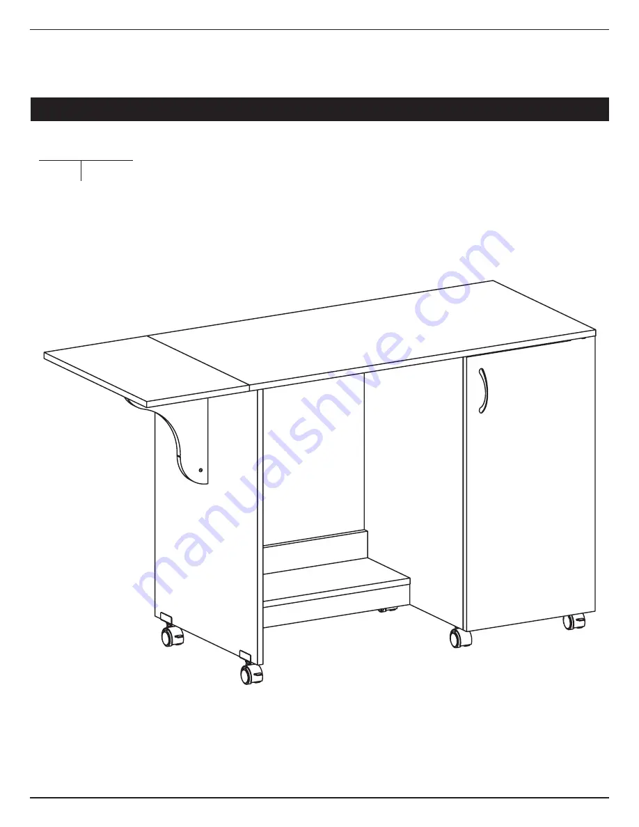 Arrow Hobby Craft Desk X1001 Assembly Instructions Manual Download Page 1