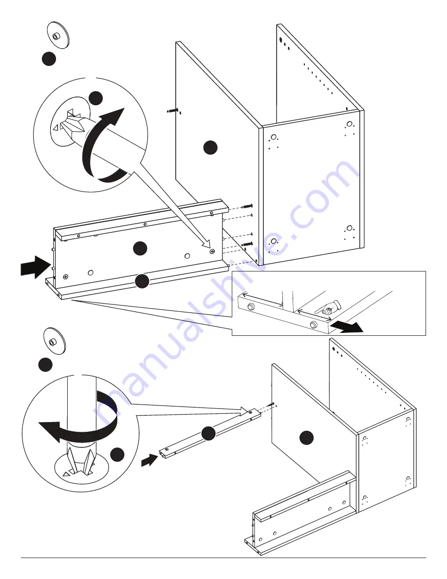 Arrow Hobby Craft Desk X1001 Assembly Instructions Manual Download Page 10