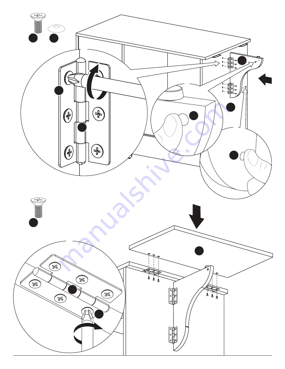 Arrow Hobby Craft Desk X1001 Assembly Instructions Manual Download Page 14