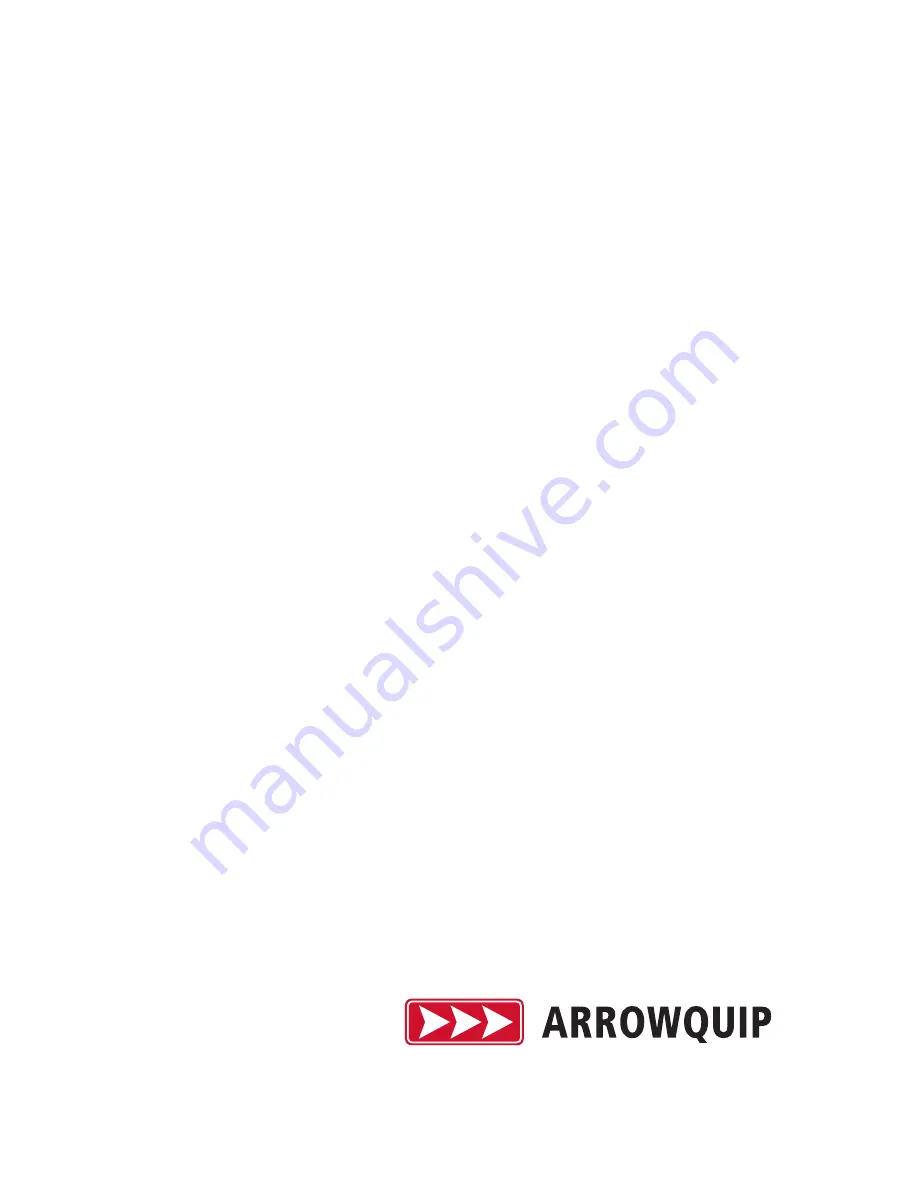 Arrowquip Q-POWER 106 SERIES Product Manual Download Page 16