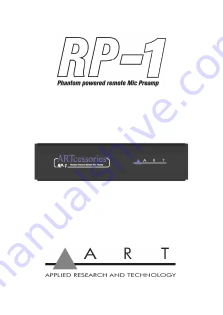 Art RP-1 User Manual Download Page 1