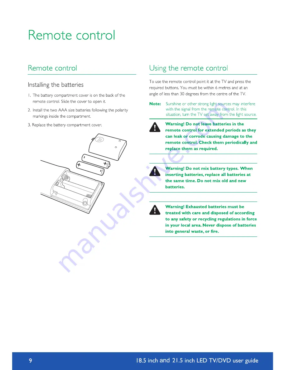 ARTEX L185DRS User Manual Download Page 9