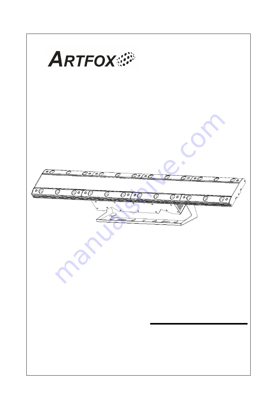 ArtFox Pixel Blinder Bar User Manual Download Page 1