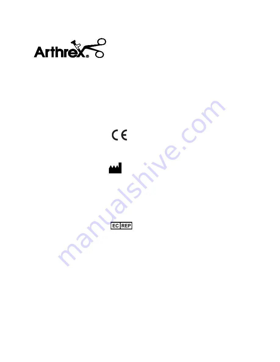 Arthrex DrillSaw Mini 300 System User Manual Download Page 1