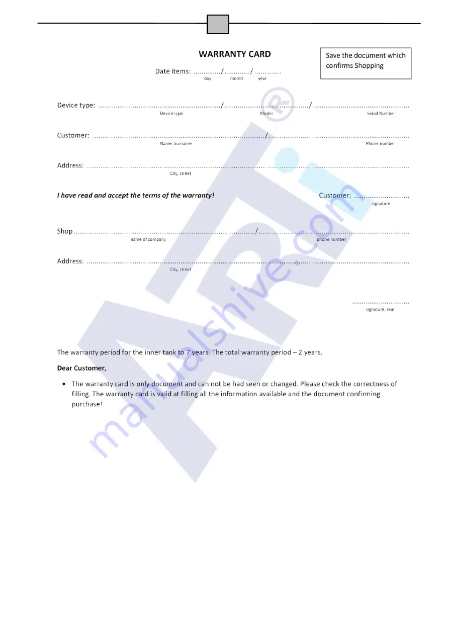 ArTi WH Compact 10L Instructions For Use Manual Download Page 16