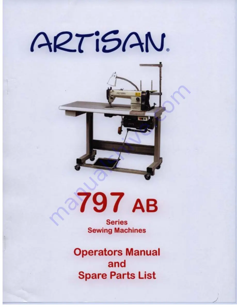 artisan 797 ab series Скачать руководство пользователя страница 1