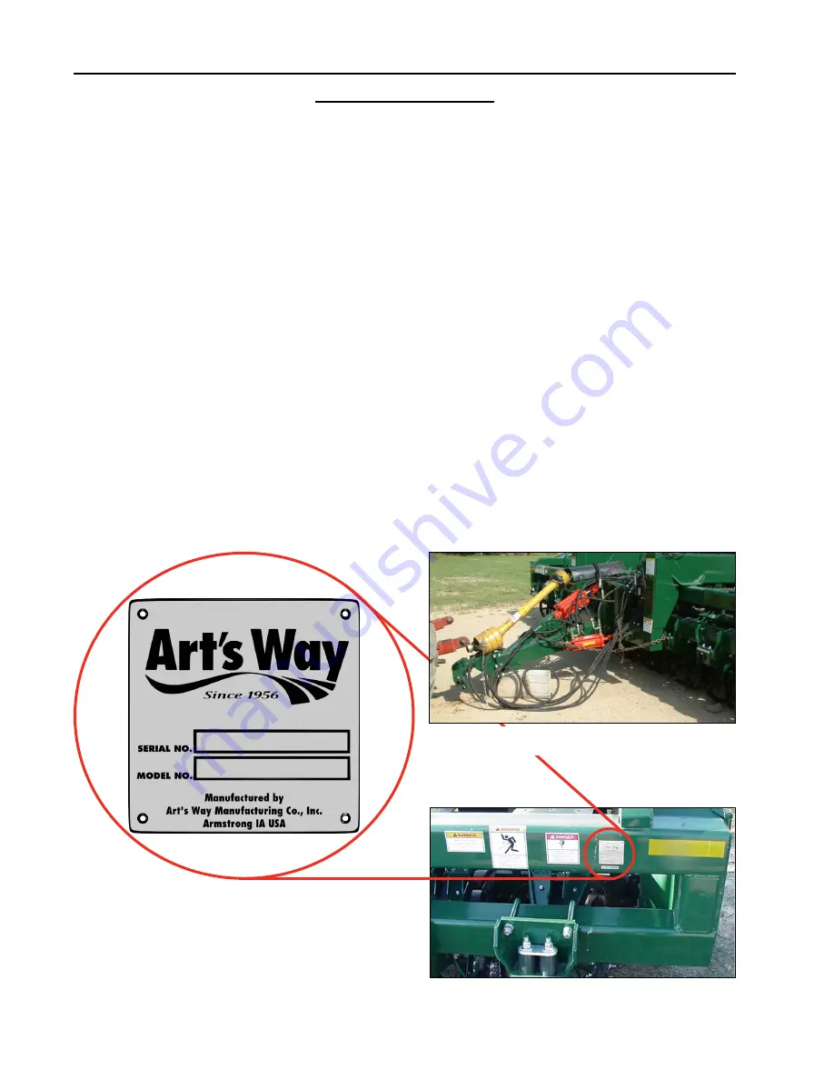 Art's-Way Manufacturing 660800 Operator'S Manual Download Page 4