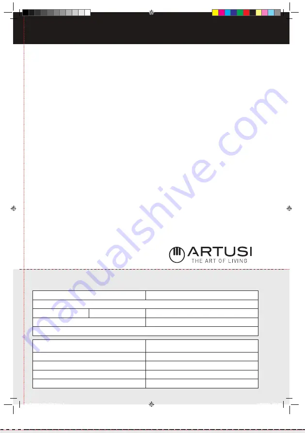 Artusi ADW5002X User Manual Download Page 25