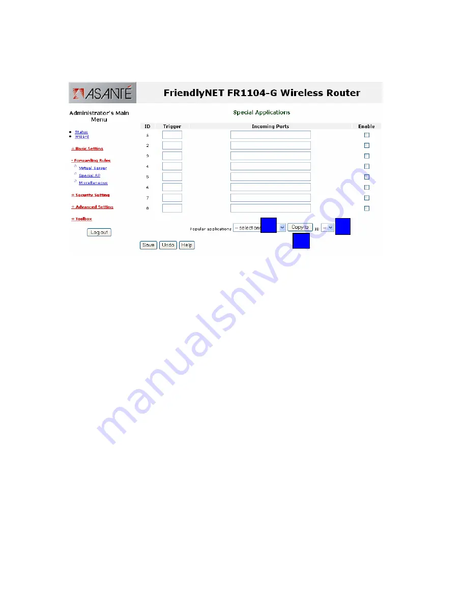 Asante FriendlyNET FR1104-G User Manual Download Page 52