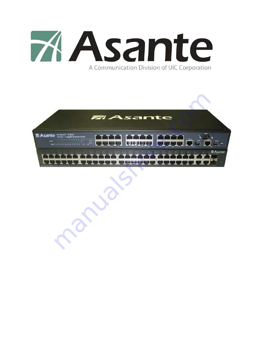 Asante IntraCore 3624 Скачать руководство пользователя страница 1