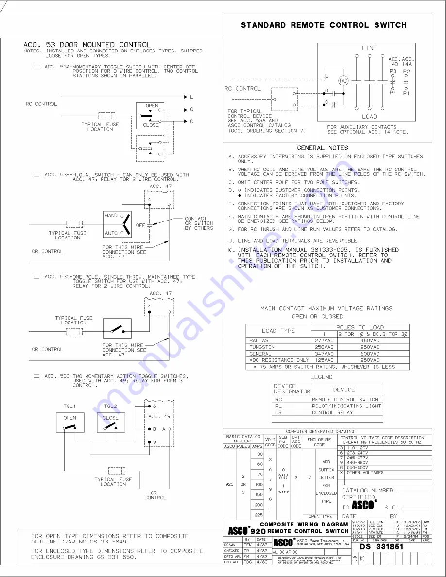 Asco 920 Installation Manual Download Page 7