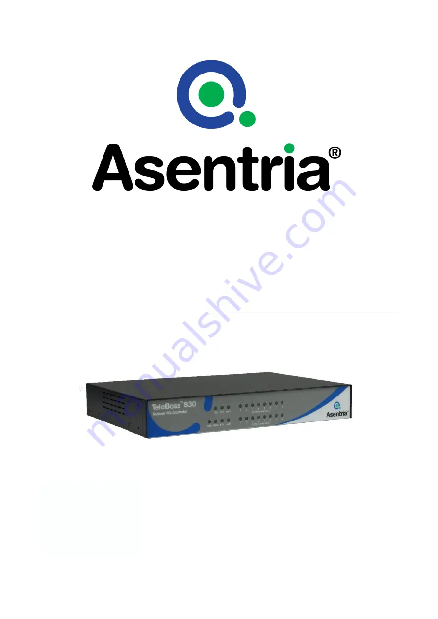 Asentria TeleBoss 830 User Manual Download Page 1