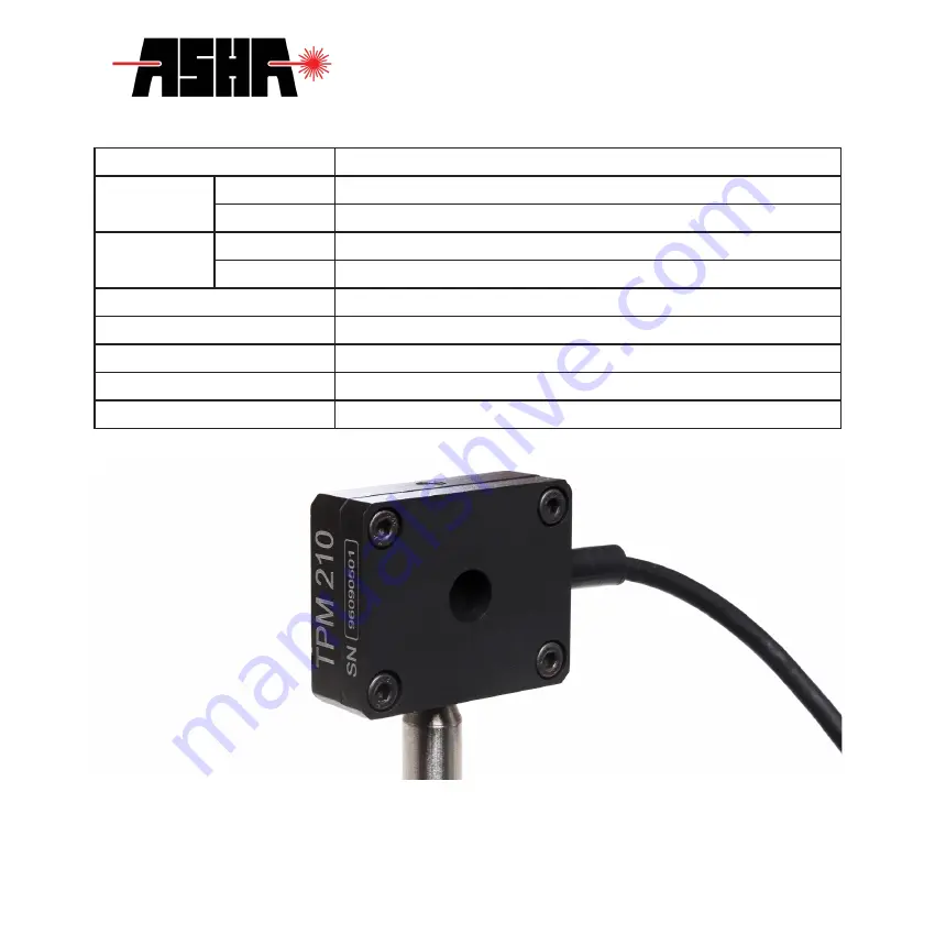 ASHA Beam Profile PMB-201 Manual Download Page 6