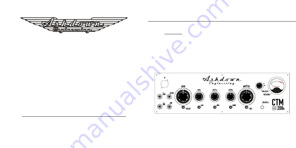 Ashdown CTM-200-RACK User Manual Download Page 18