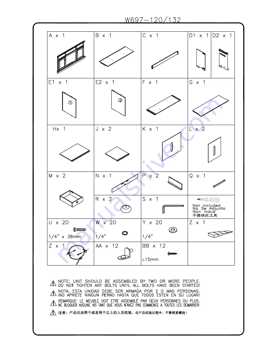 Ashley millenium W697-120 Assembly Manual Download Page 2