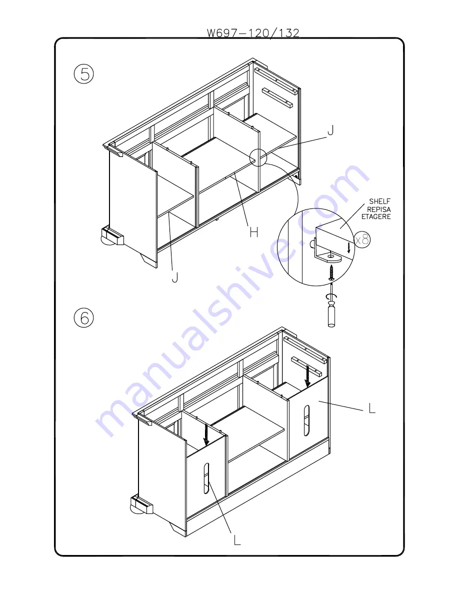 Ashley millenium W697-120 Assembly Manual Download Page 5