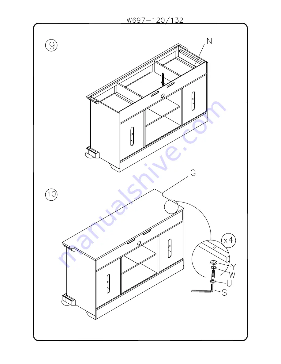 Ashley millenium W697-120 Assembly Manual Download Page 7