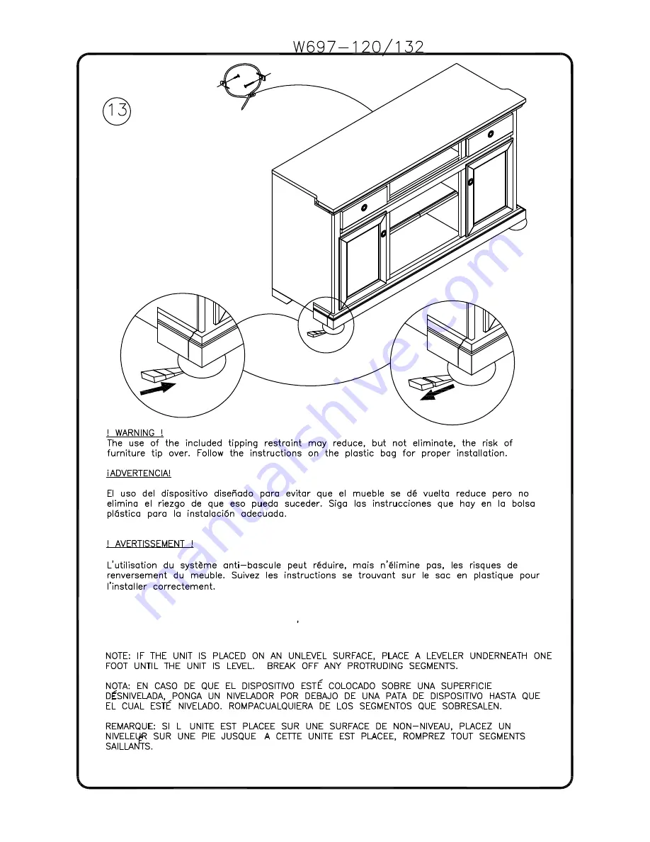 Ashley millenium W697-120 Assembly Manual Download Page 9