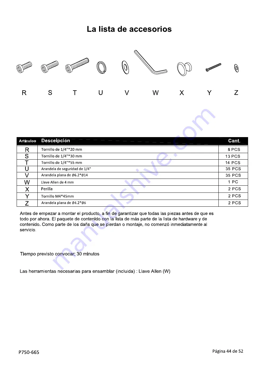 Ashley Signature Design APG-P750-9P User Manual Download Page 44