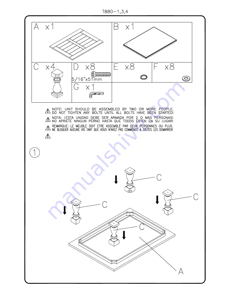 Ashley t880-1 Assembly Manual Download Page 2