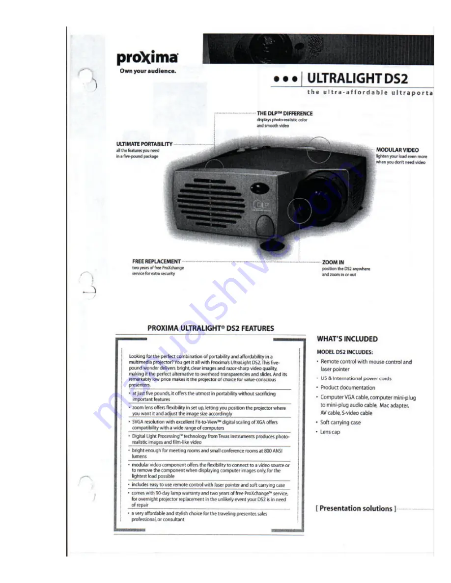 Ask Proxima Ultralight DS2 Скачать руководство пользователя страница 29